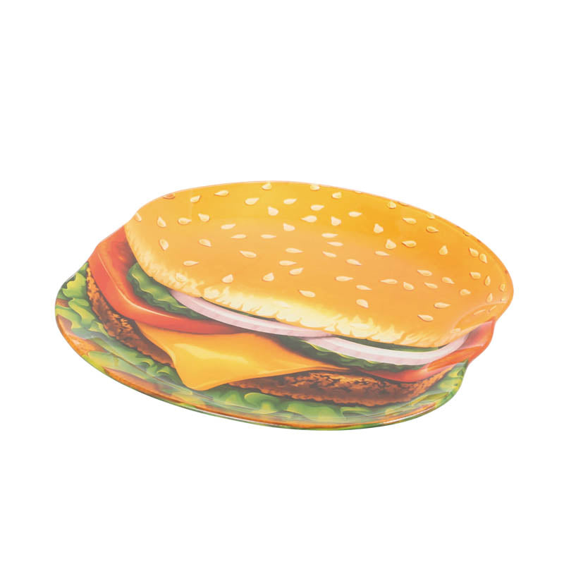 GLASS FARMER PLATE HAMBURGER