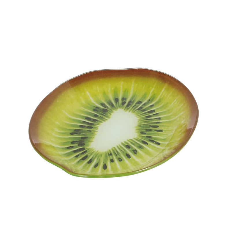 GLASS FARMER PLATE KIWI